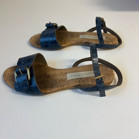 Stella McCartney Blue Faux Croc Linda Flat. Size 7=37. Great Condition. - Picture 4 of 6